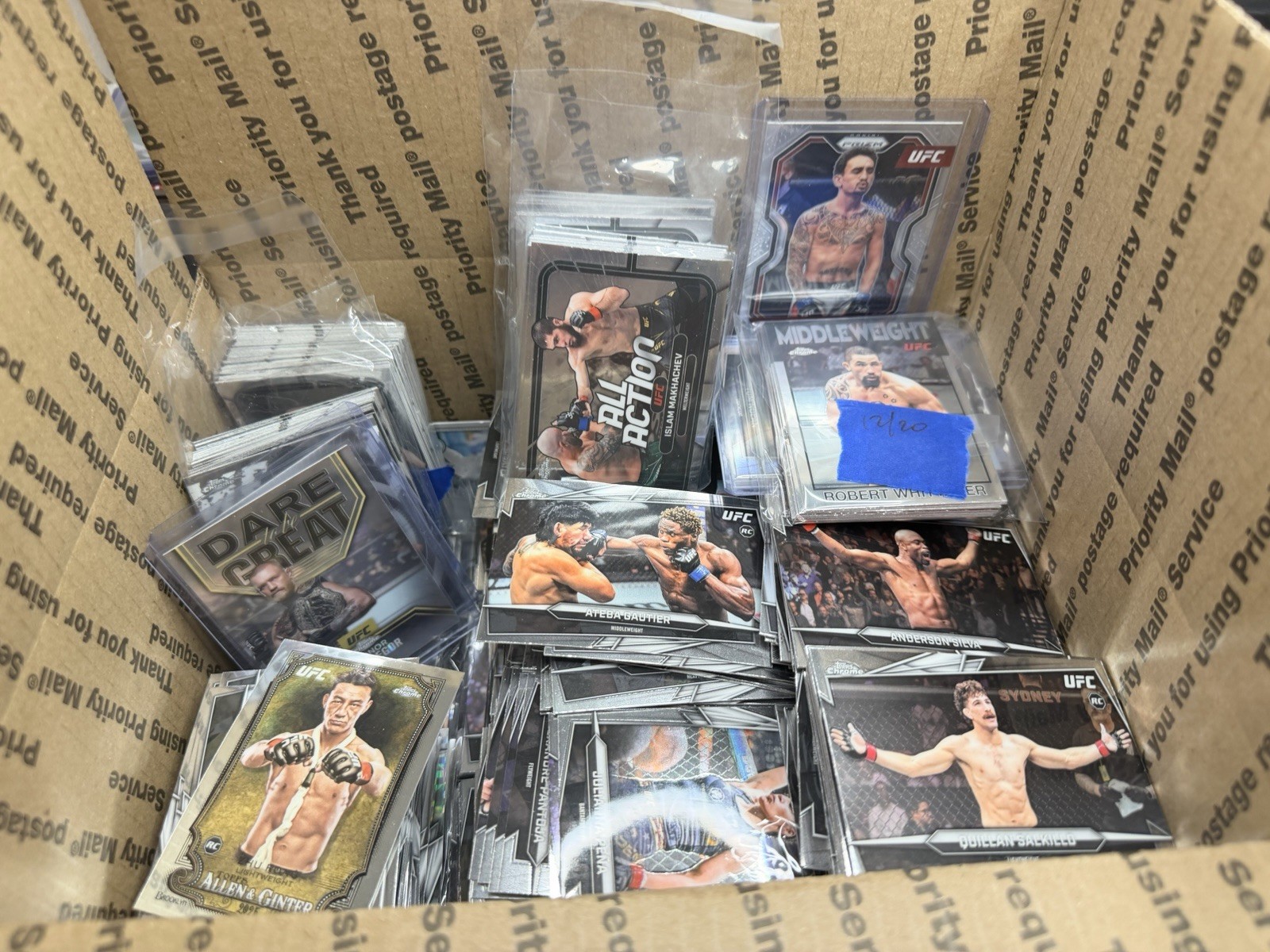 2026 Topps Chrome UFC Base lot Medium Flat Rate Box With Other Sets