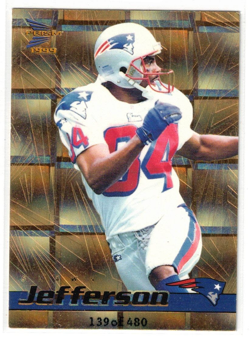 1999 Pacific Prism Holographic Gold /480 Shawn Jefferson #90 Patriots