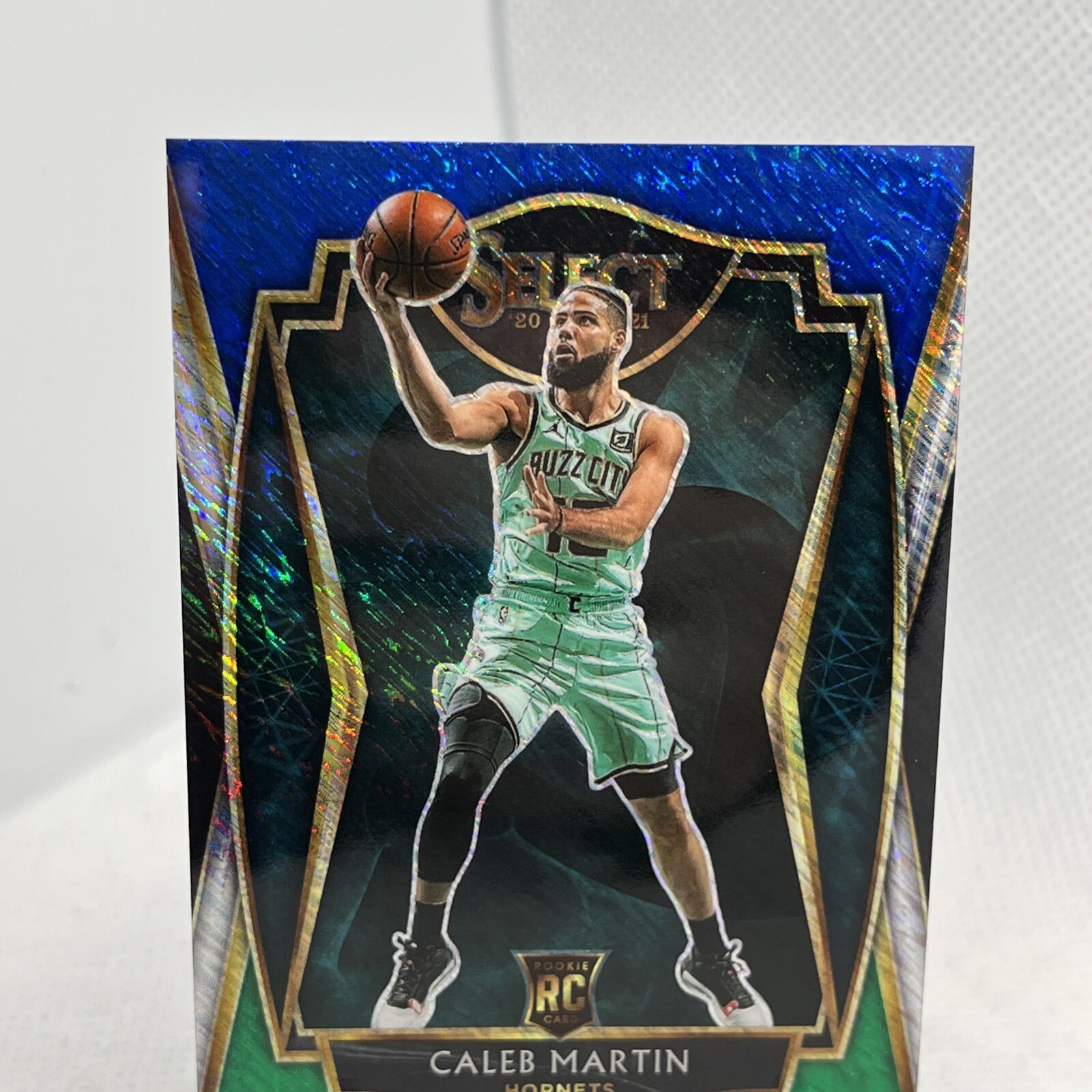2020-21 Select Caleb Martin #173 Premier Blue White Green Shimmer /25 Rookie RC