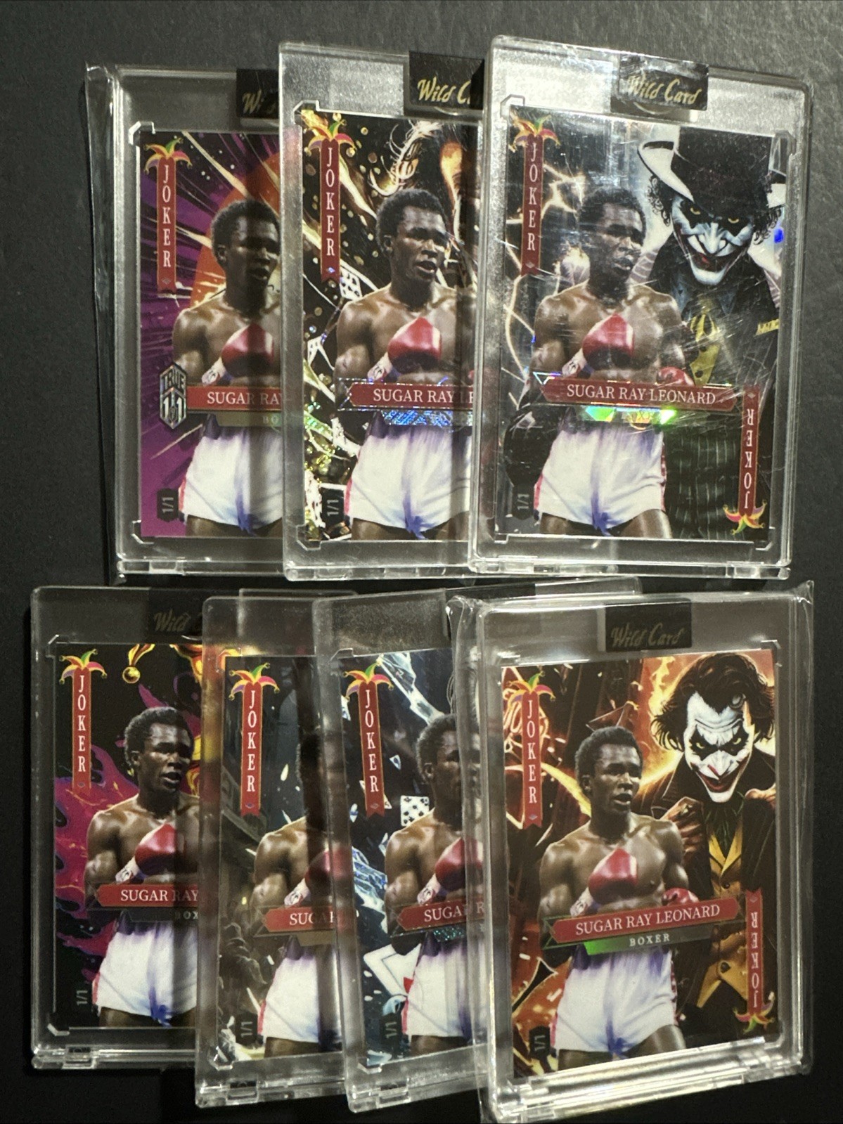 Sugar Ray Leonard True 1/1 -Six 1/1 -Holiday Jokers-10card -See Pics For Details