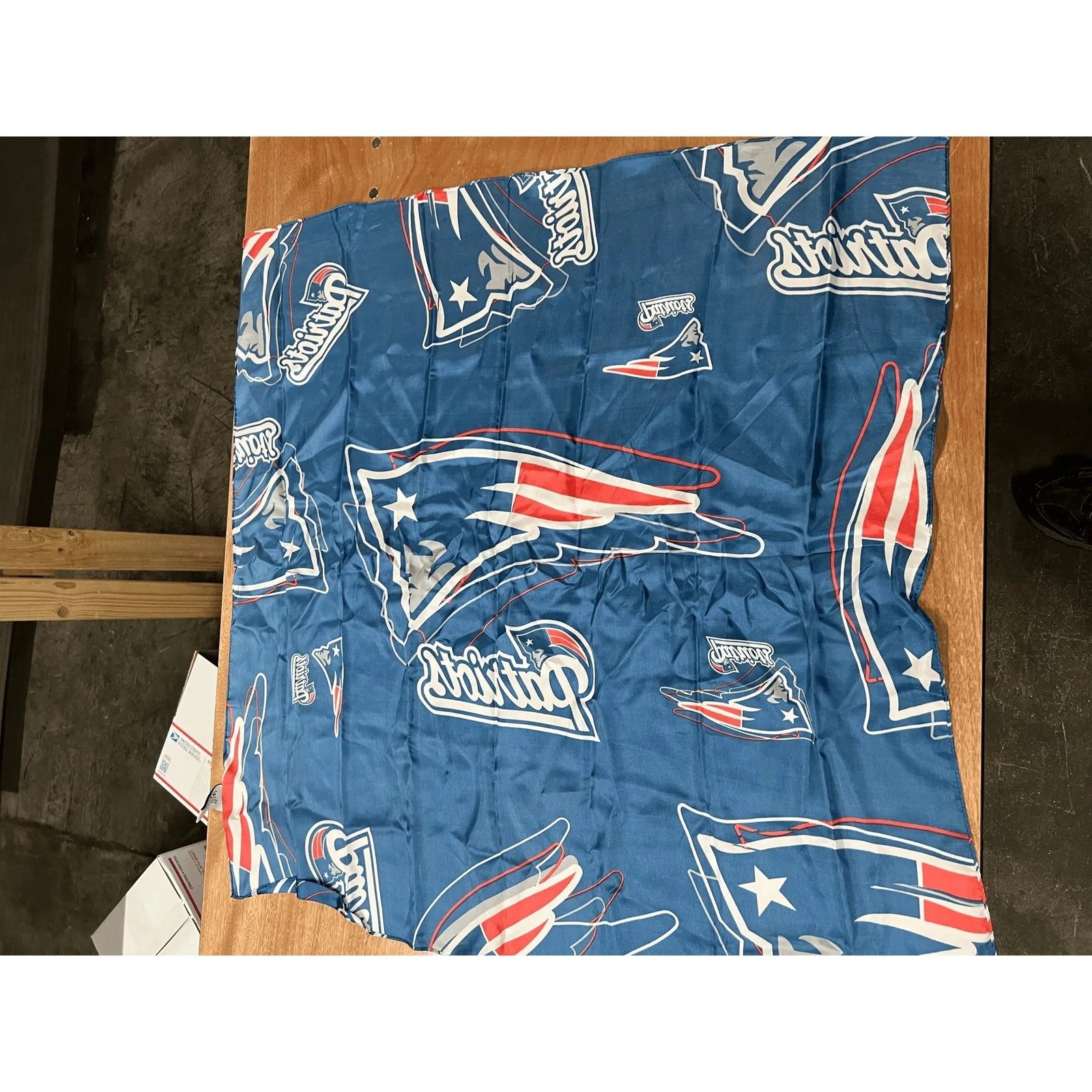2x New England Patriots NFL Silky Team Scarf Blue Football Fan Apparel Accessory