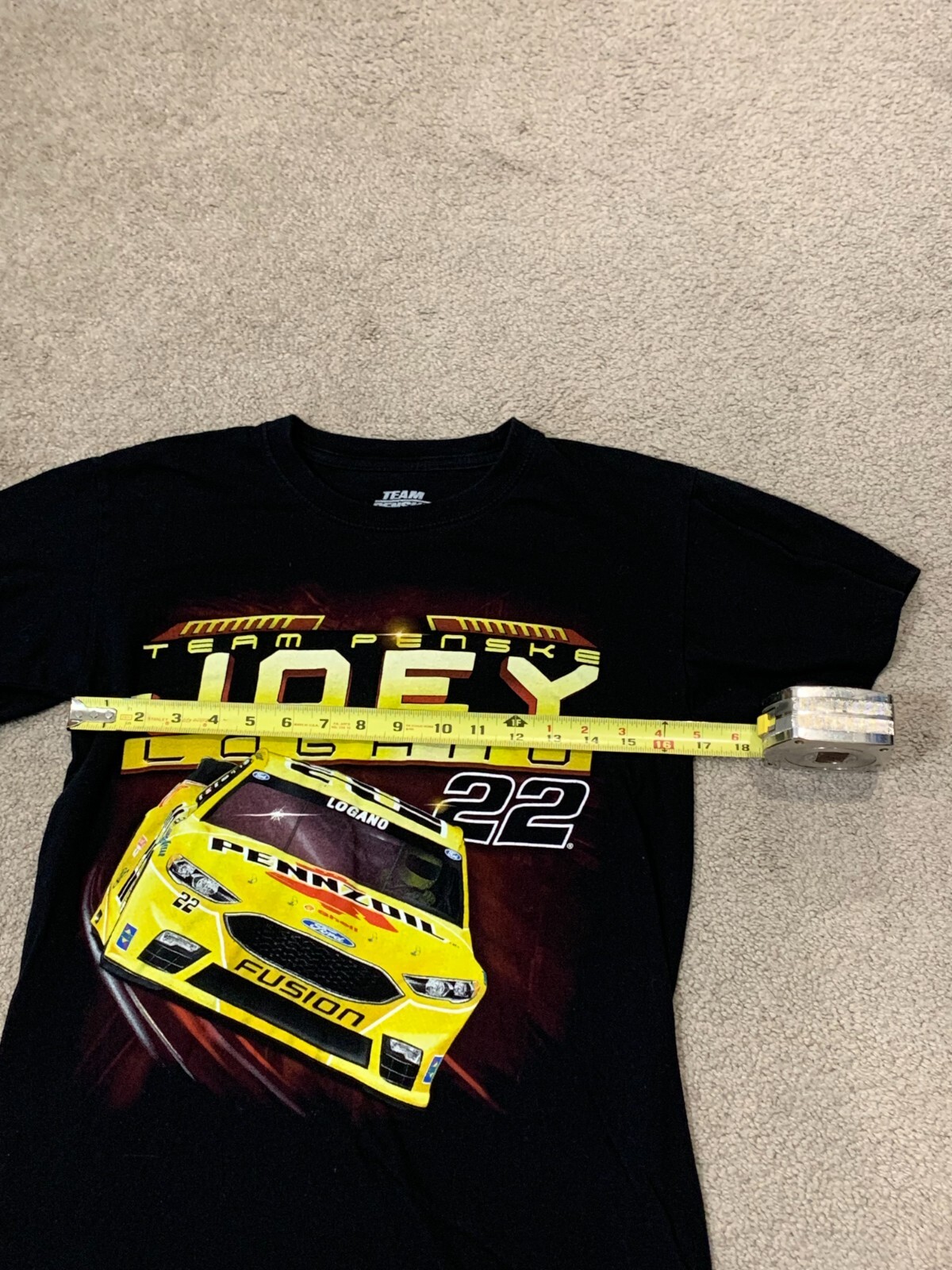 Team Penske Joey Logano Nascar Double sided Graphic T-Shirt Men’s Size Small #22