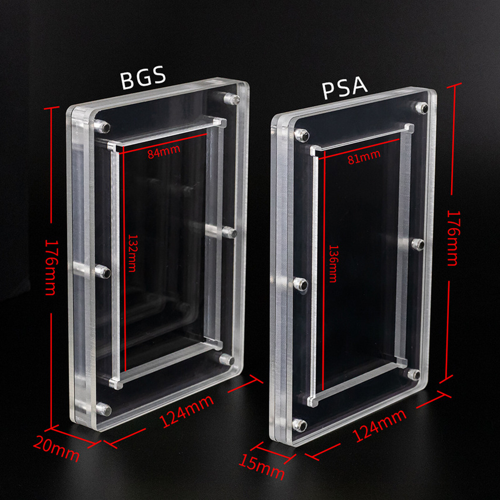 PSA BGS Card Acrylic Stand Clear For Graded Cards Display Slab Holder Case Box