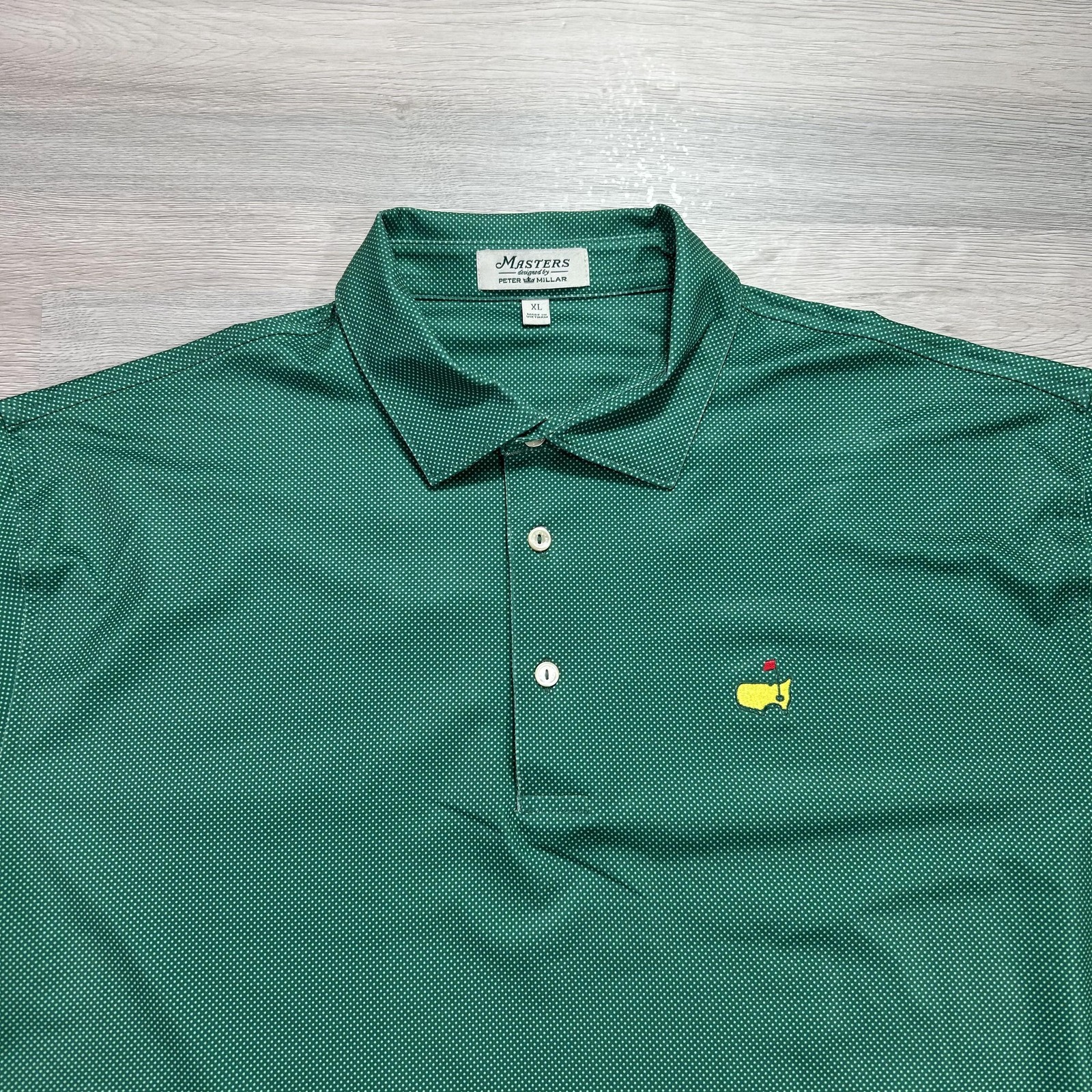 Masters Golf Polo Shirt Mens XL Green Peter Millar Performance Stretch