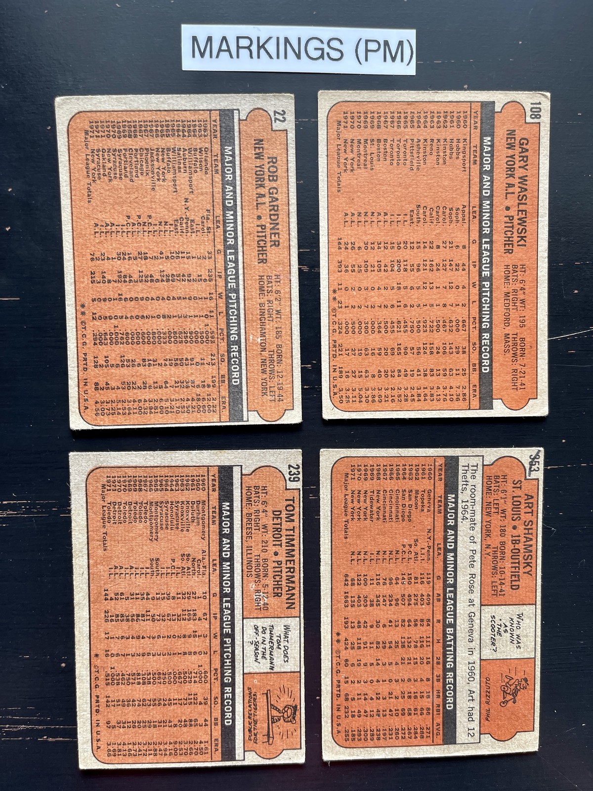 1972 Topps Baseball Cards 151-225 (P-NM) – You Pick – Complete Your Set