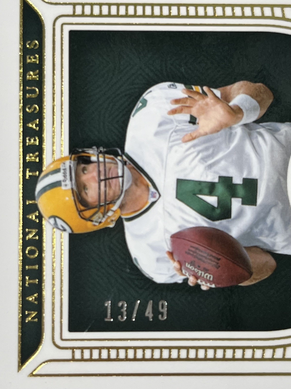 2025 Panini National Treasures Brett Favre Century Materials /49 #CM-BFE – SSP!