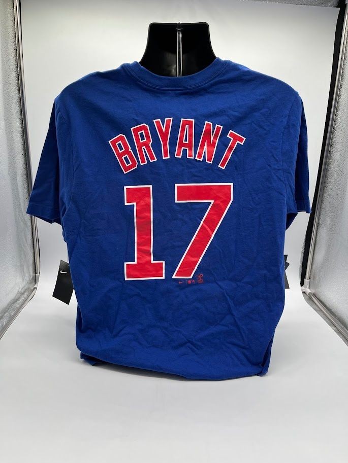 Chicago Cubs Nike Mens XL Blue Bryant 17 Short Sleeve T Shirt Tee New Tags