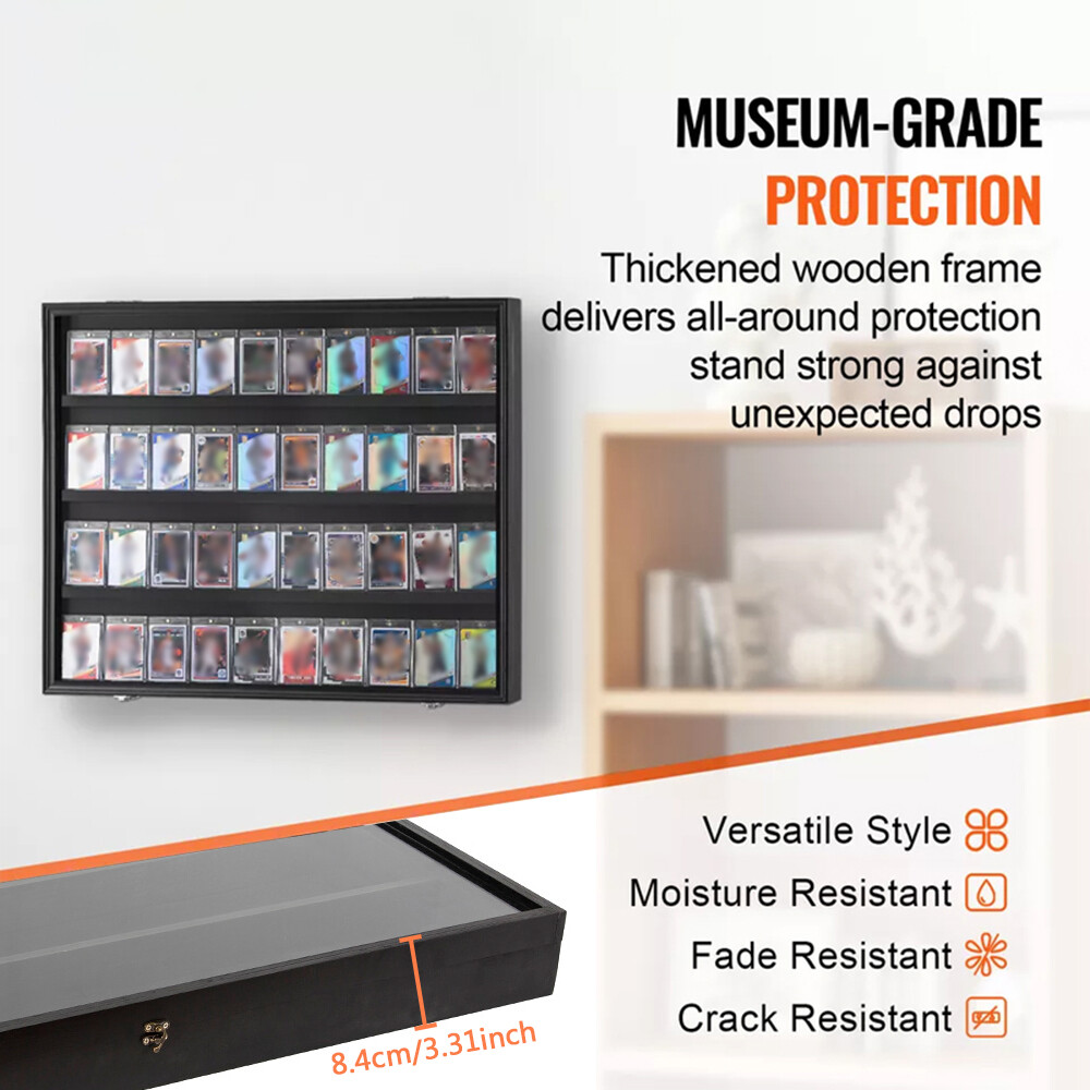 35 Garded Sports Card Display Case Baseball Football Basketball 98%UV Protection
