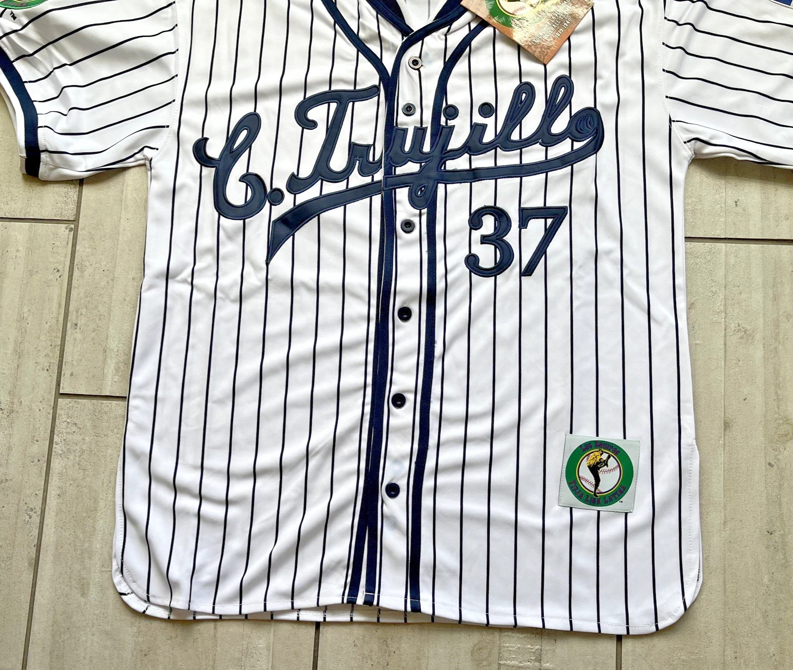LATIN LEAGUE CIUDAD TRUJILLO THROWBACK (1879-1940) BASEBALL JERSEY #37 Sz Large