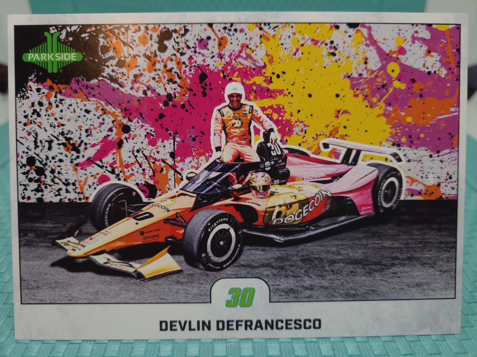 2026 Parkside Indycar Jumbo Oversized Box Topper/Bottomer Devlin Defrancesco 15