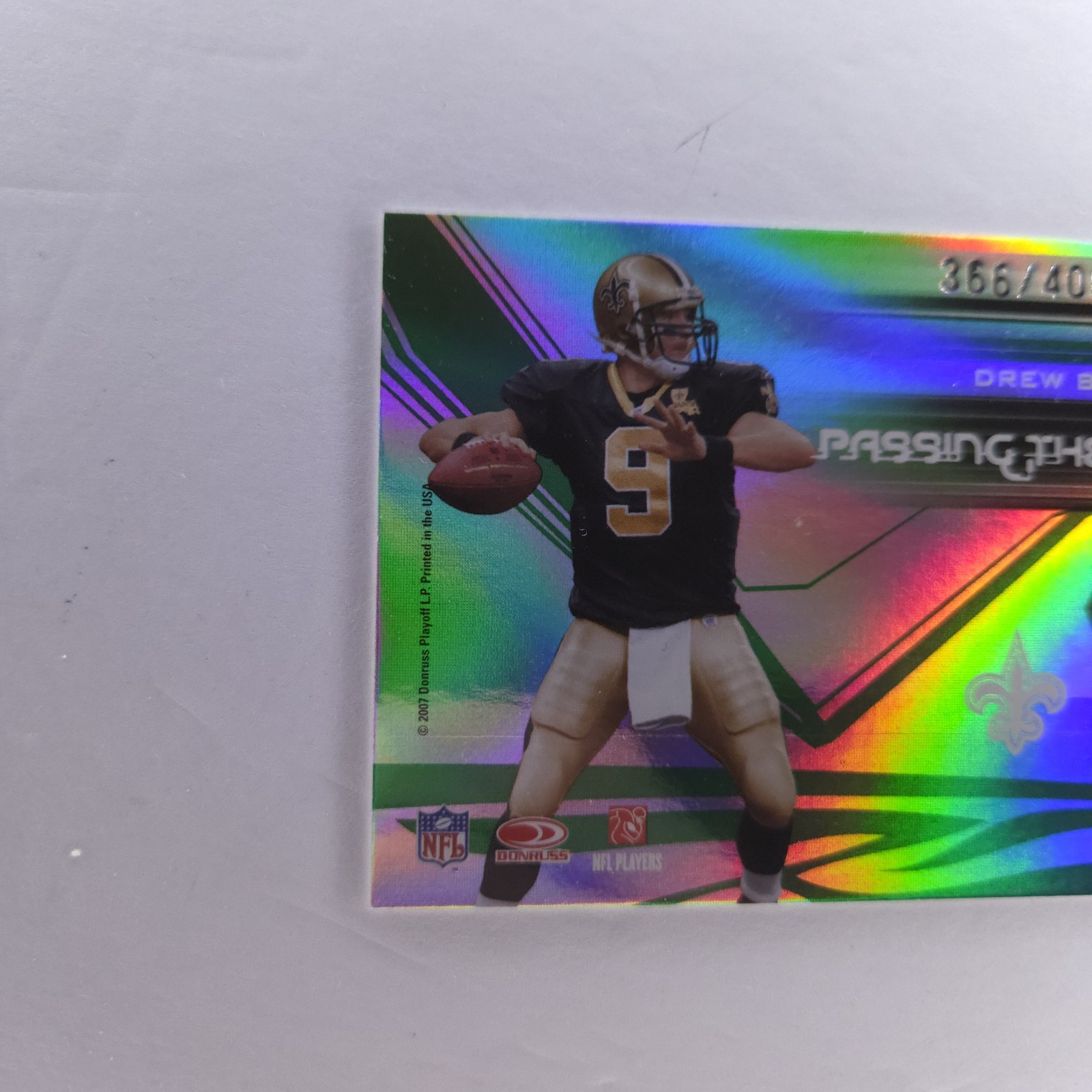 2007 Donruss Elite Passing the Torch Green /400 Archie Manning Drew Brees PT-24