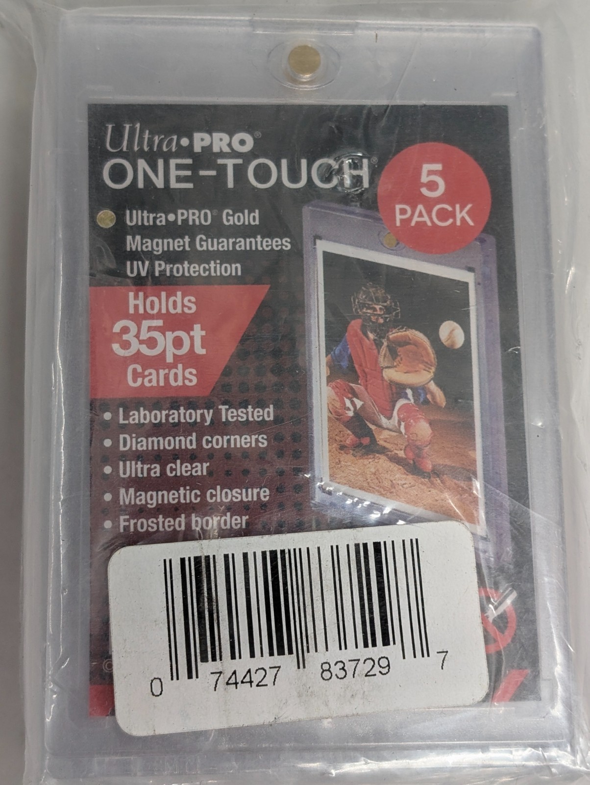 Ultra Pro One-Touch Magnetic Card Holder 35pt Point – 5 PACK