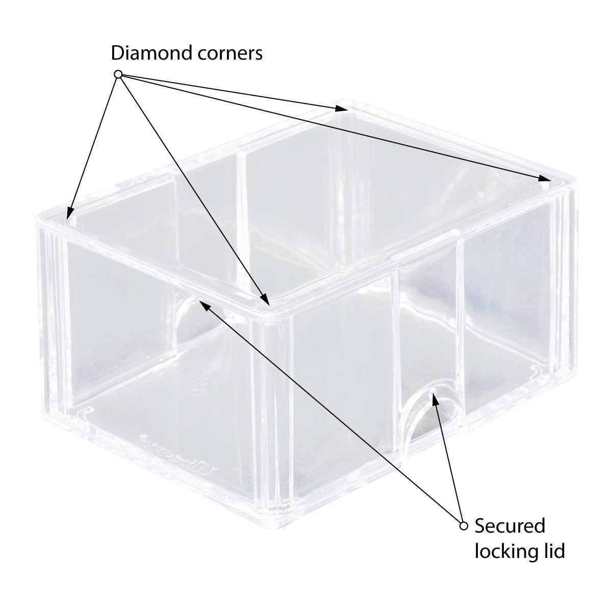Ultra PRO 10 Ct Diamond Corner Box 100+ Card Holder Storage Organizer Boxes