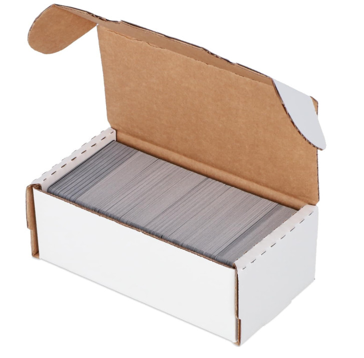 400 Count Cardboard Card Storage Box holds Standard (350) or Gaming Cards (560)