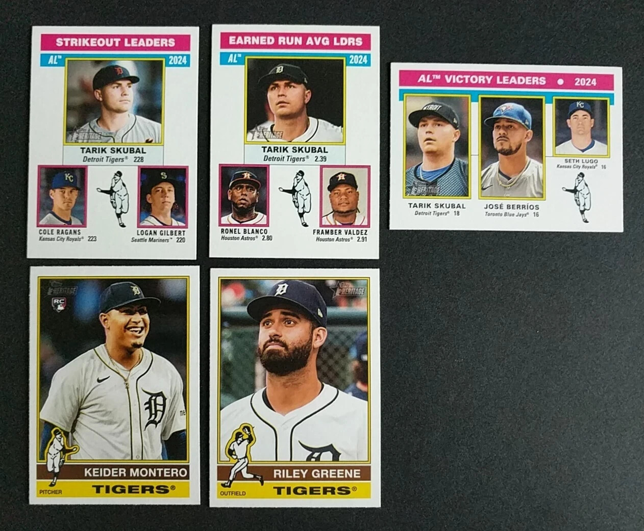 2025 Topps Heritage DETRIOT TIGERS Team SET GREENE JUNG RC DINGLER RC JOBE RC