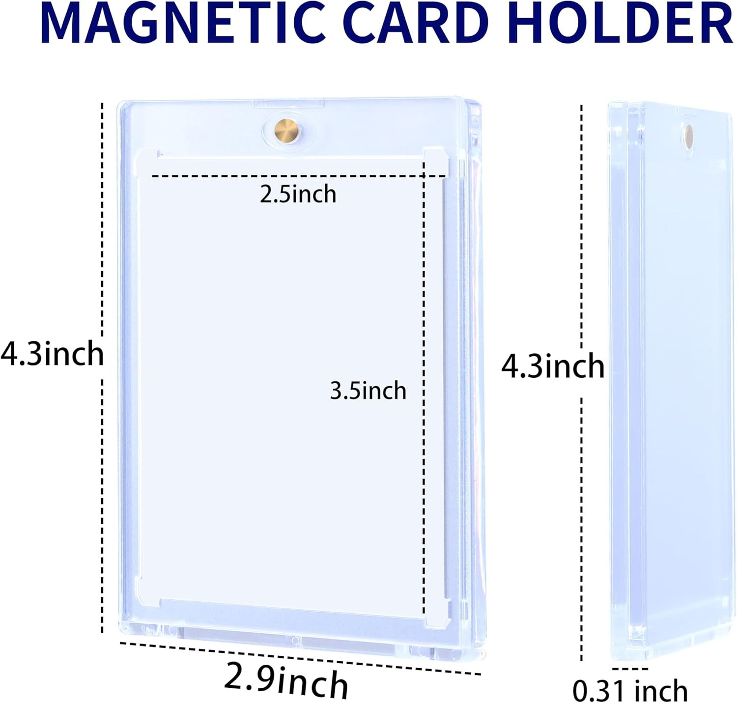 5 Pack 35PT Magnetic Card Holder for Trading Cards, One-Touch Card Case Holde…