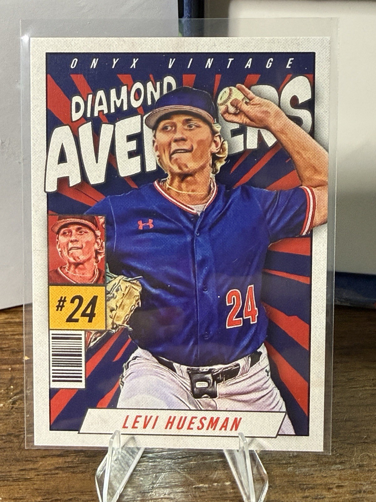2025 Onyx Vintage Diamond Avenues Levi Huesman Blue Parallel #34/50 Prospect