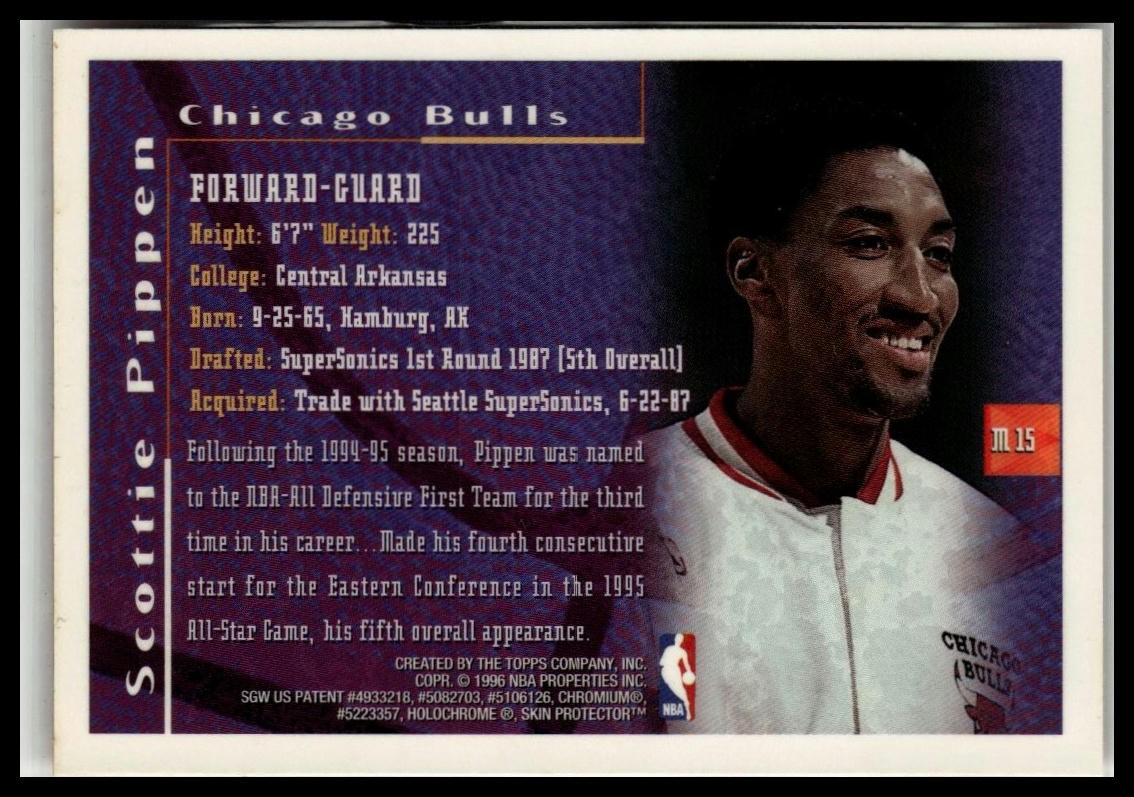 1995-96 Finest #M15 Scottie Pippen Mystery