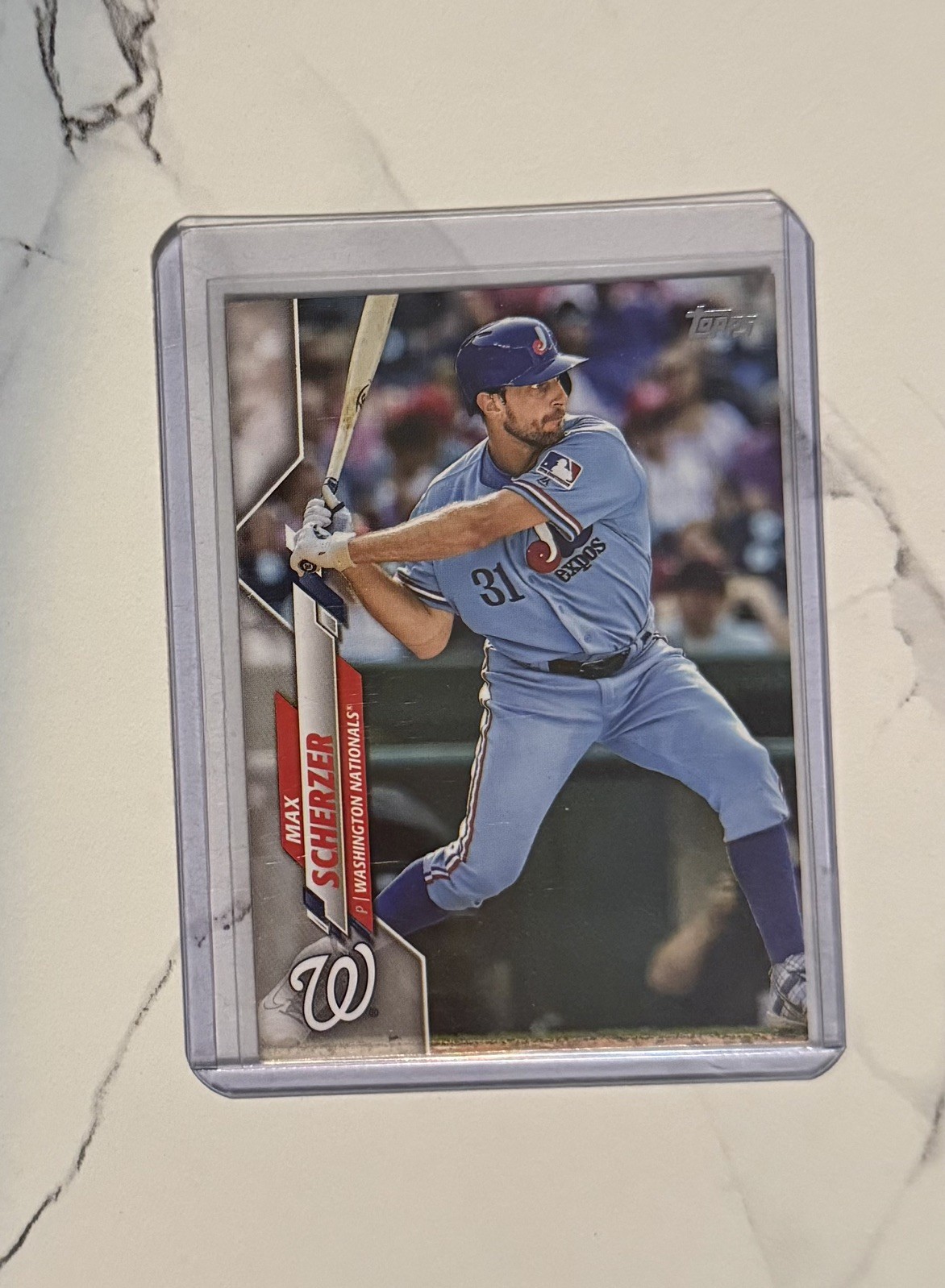 2020 Topps Photo Variation Max Scherzer #180 Expos Uniform SP Short Print