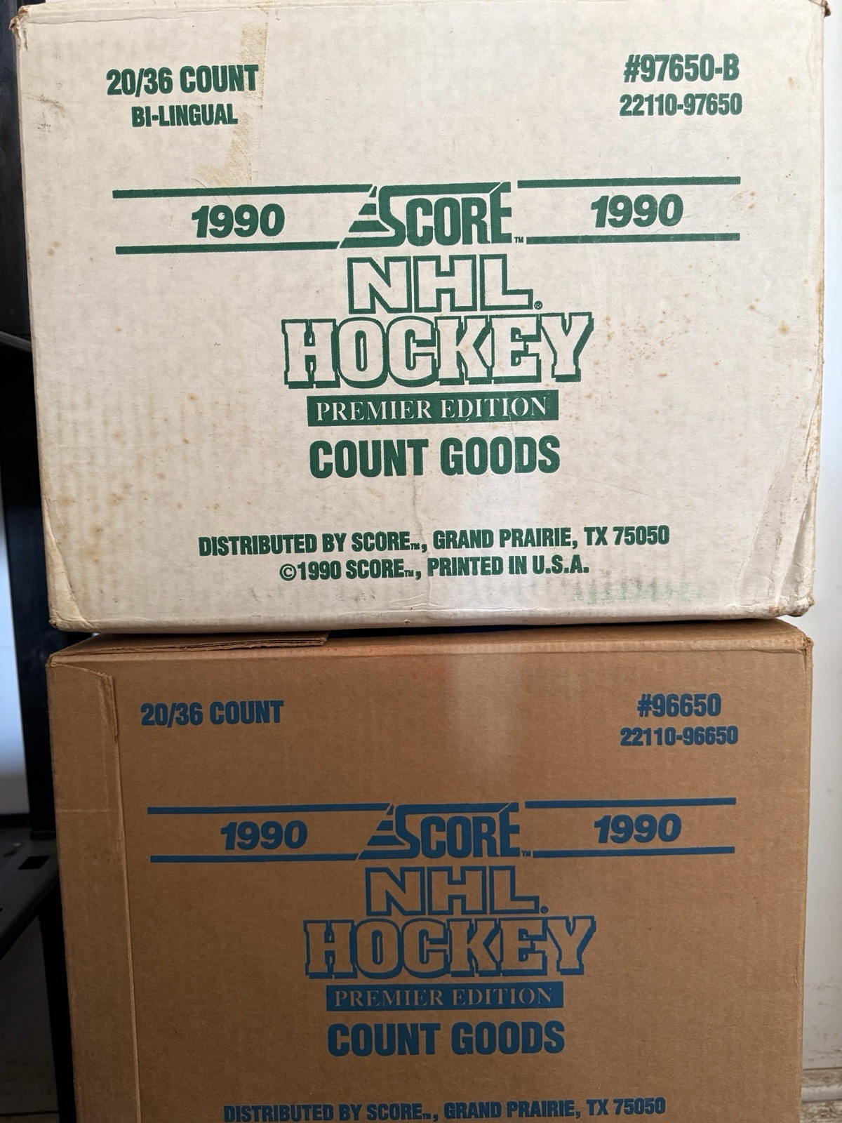 1990/91 Score Canadian Bi-Lingual Hockey Hobby Box BBCE FASC Verified Lindros RC