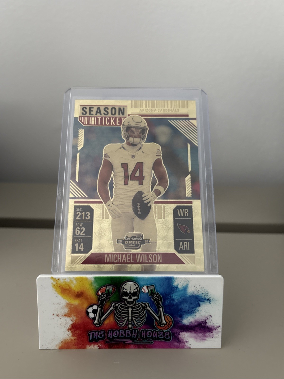 2024 Panini Contenders Optic Ticket Michael Wilson #2 Gold Vinyl Prizm 1/1