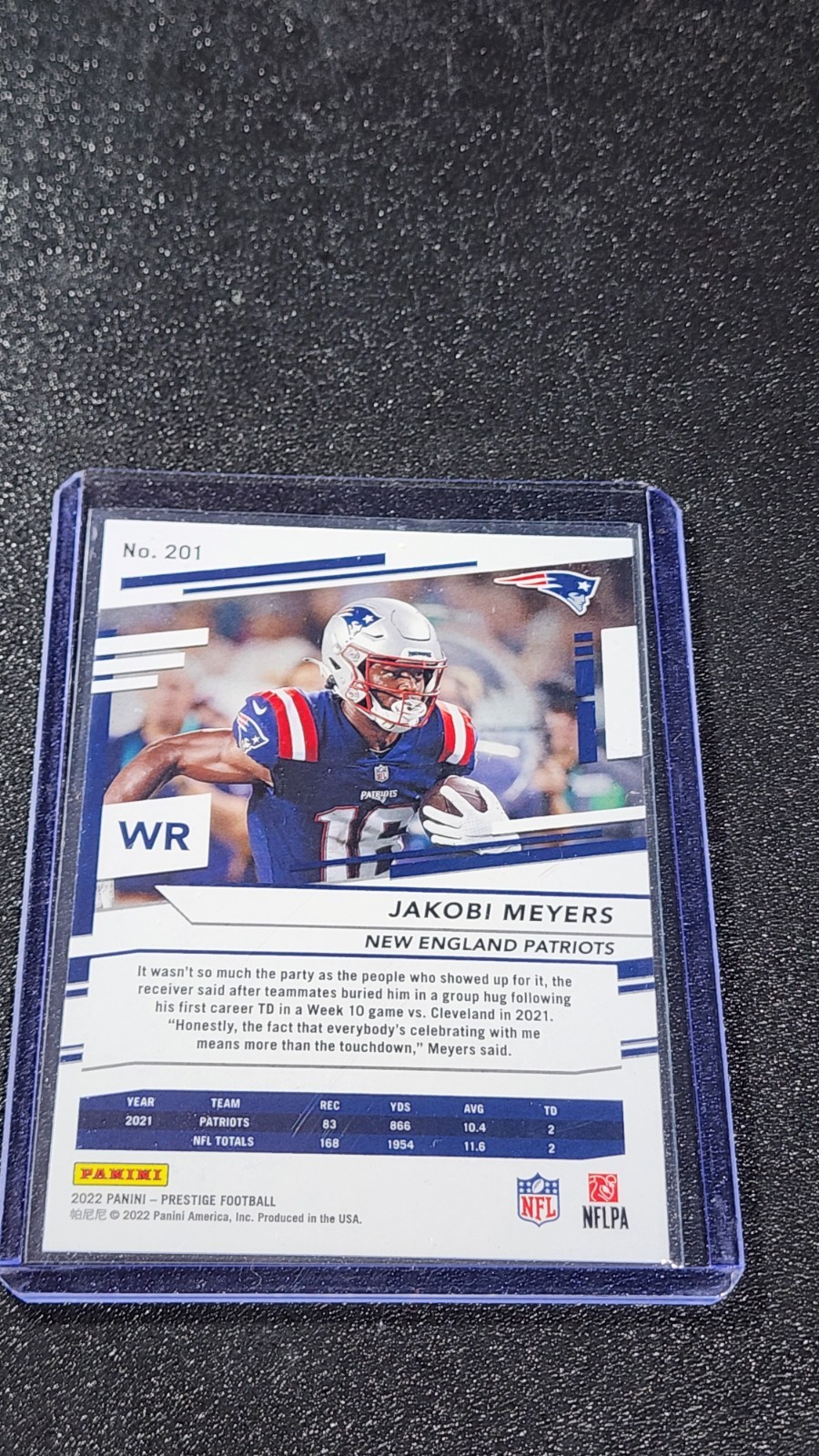 2022 Panini Prestige – Jakobi Meyers #201 Xtra Points Diamond