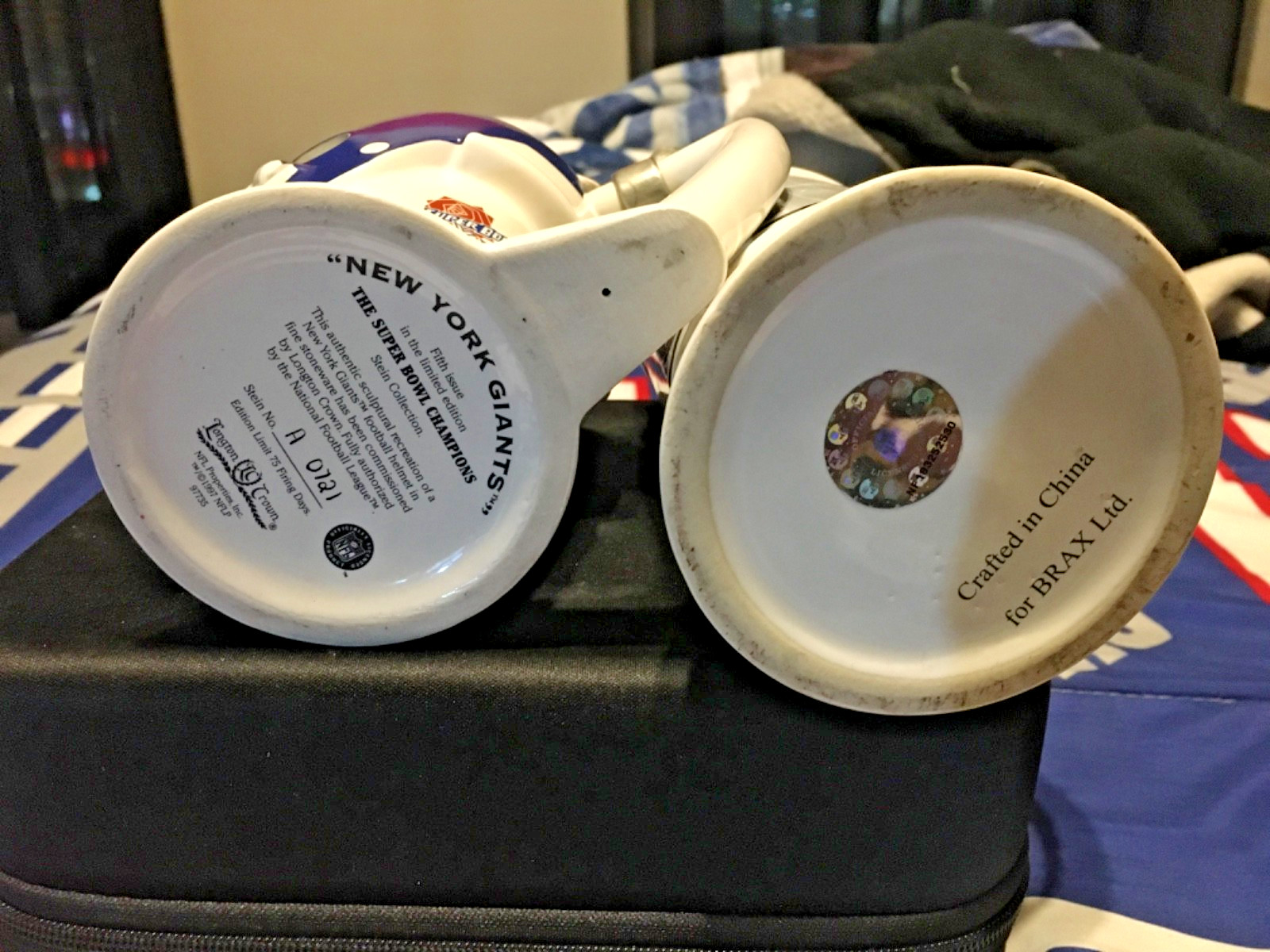 New York Giants Steins, Lot of 2, new, never used