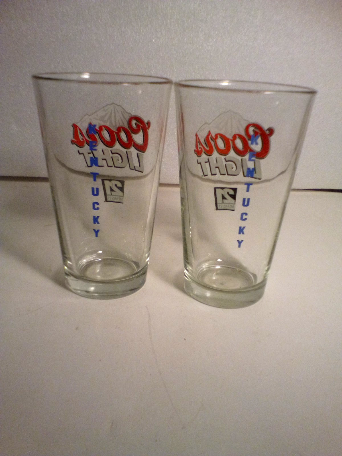 COORS Light Tumbler 16 oz Pint Barware Official Beer of NASCAR Means 21 Lot of 2
