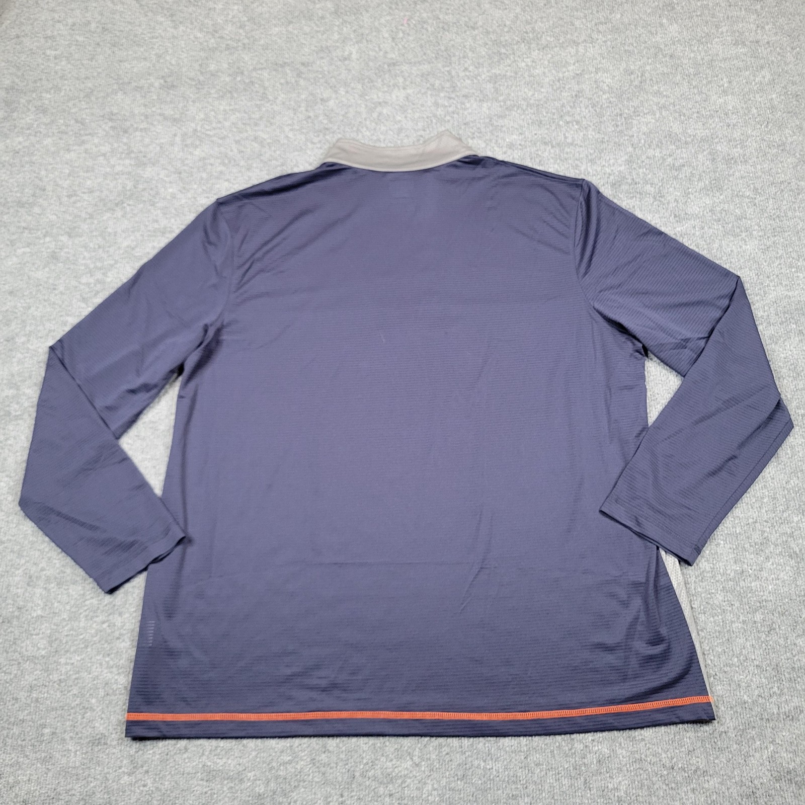 Chicago Bears Shirt Mens 3XL Gray Navy NFL Football 1/4 Zip Top Tee Long Sleeve