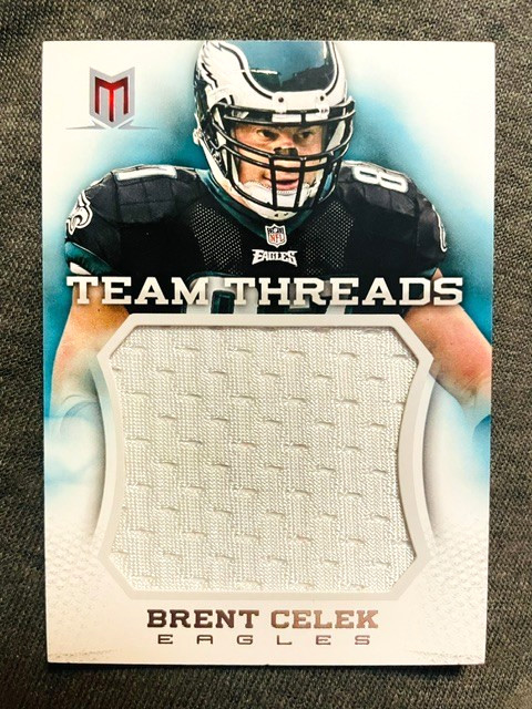 2013 Panini Momentum Brent Celek Jumbo Game Used Worn Jersey Relic Card /49 Rare