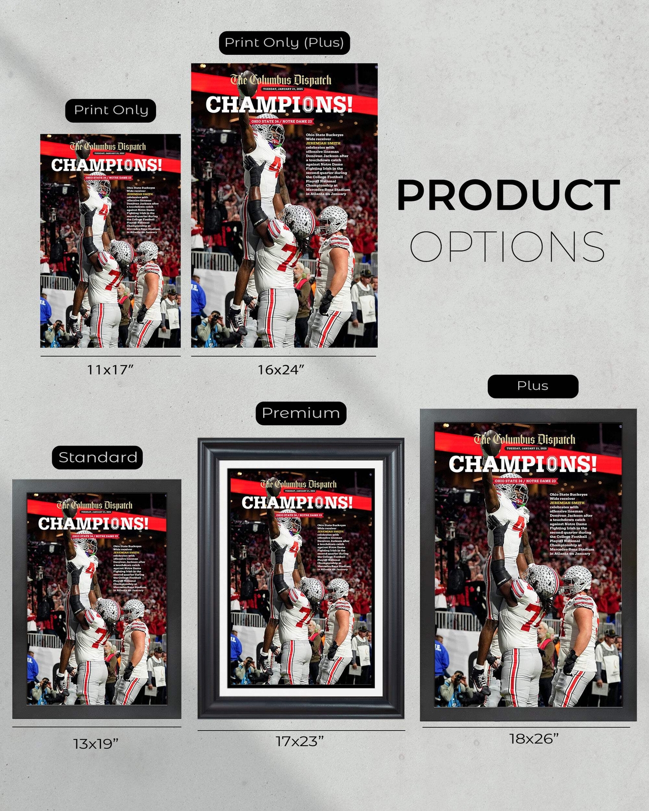 2025 Ohio State Buckeyes National “CHAMPIONS” Special Edition Newspaper