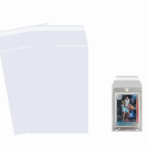 400PCS Resealable Team Bags for One Touch Card Holders 35PT-130PT, Magnetic Slee