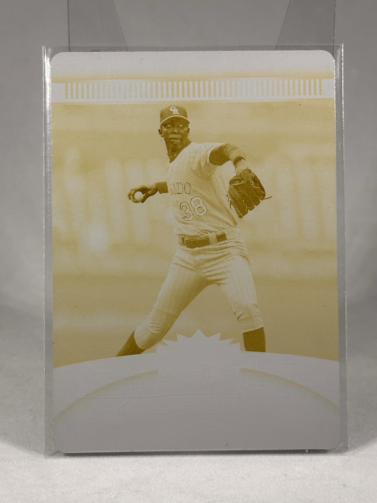 #112 Ubaldo Jimenez 2010 Topps Triple Threads – White Whale Printing Plate 1/1