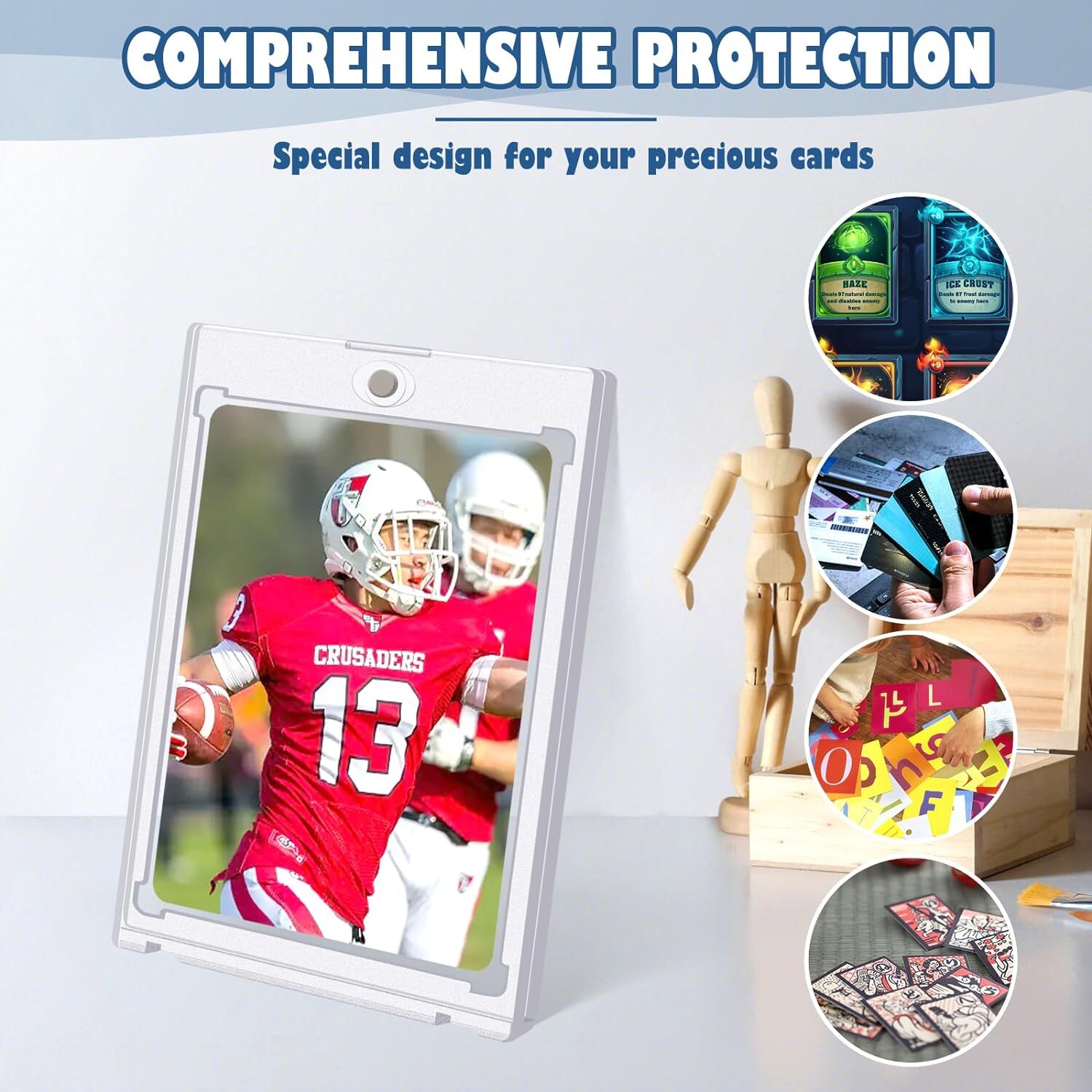 5Pcs Magnetic Card Holders One Touch 35 55 75 100 130 180 360Pt For Trading Card