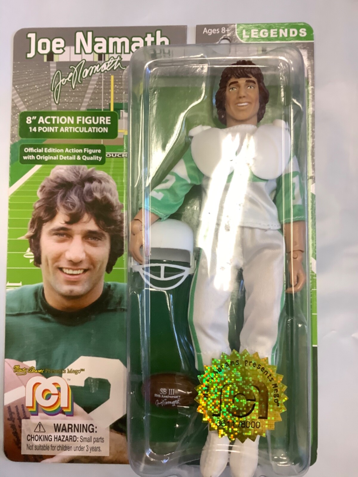 Joe Namath New York Jets NFL Legends Numbered limited to 8000 – 8″ Action Figure