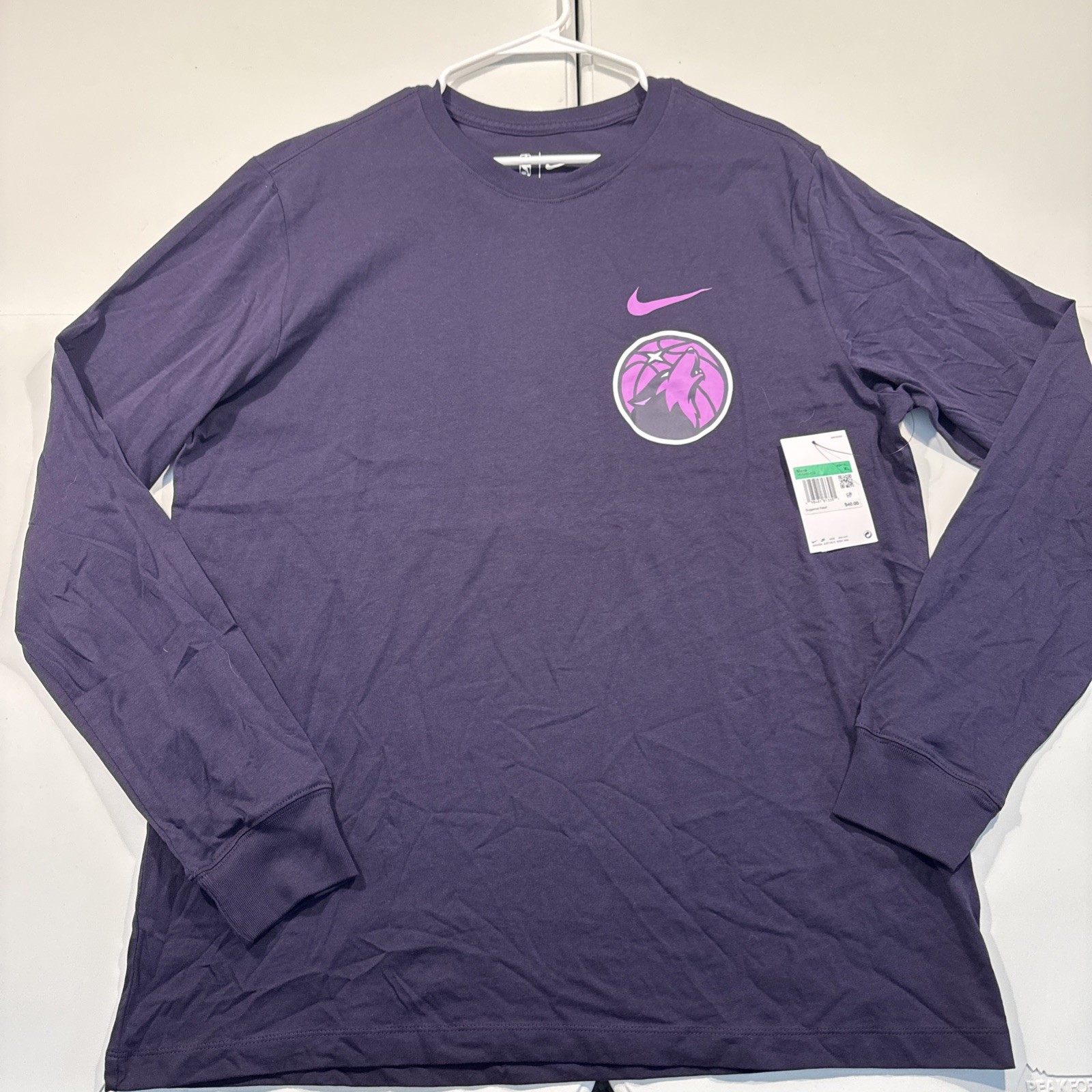 NWT Men’s XL Nike Minnesota Timberwolves 25/26 City Edition Long Sleeve T-Shirt