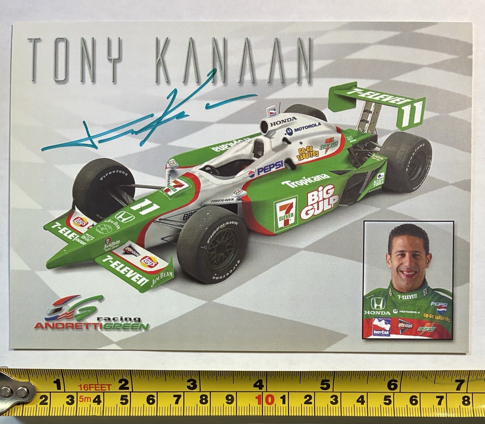 TONY KANAAN 2003 INDY CAR IRL HERO CARD AUTOGRAPH IN PERSON CA SPEEDWAY