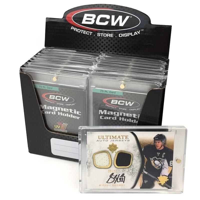 36 BCW Magnetic Card Holders 75 Pt Recessed UV Protection Slab 2 1/2 x 3 1/2 New