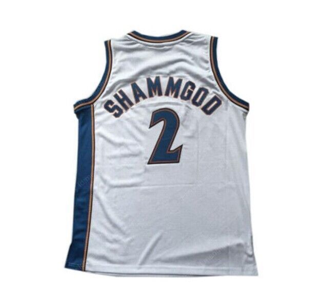 Custom Shammgod #2 Basketball Jersey Stitched Size S-4XL White Blue