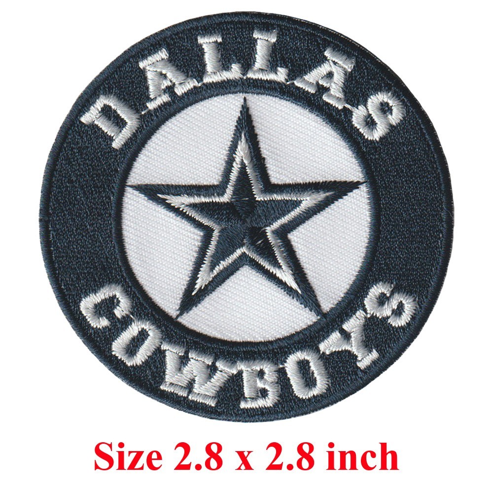 10 pcs Dallas Cowboys Football Logo Size 2.8 in x 2.8 in Sew Iron On Patches