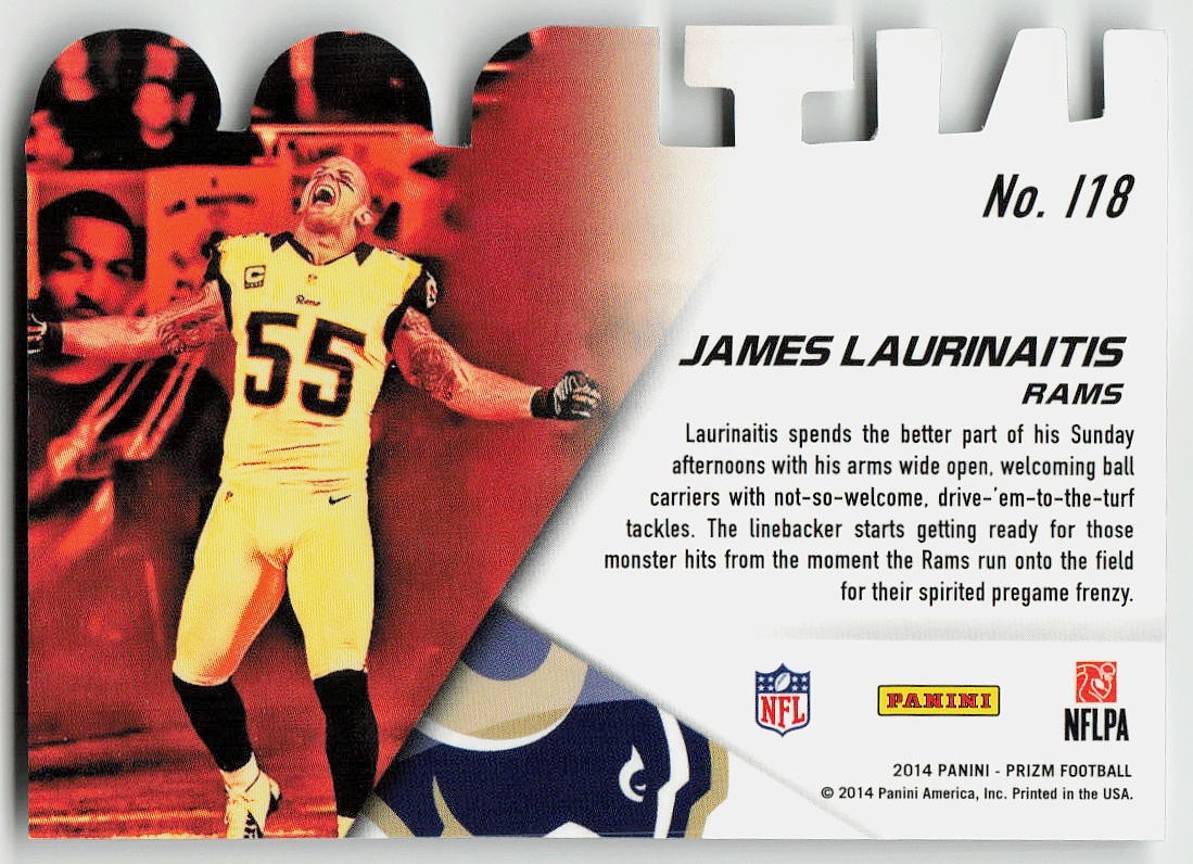 2014 Panini Prizm #I18 James Laurinaitis FOOTBALL St. Louis Rams