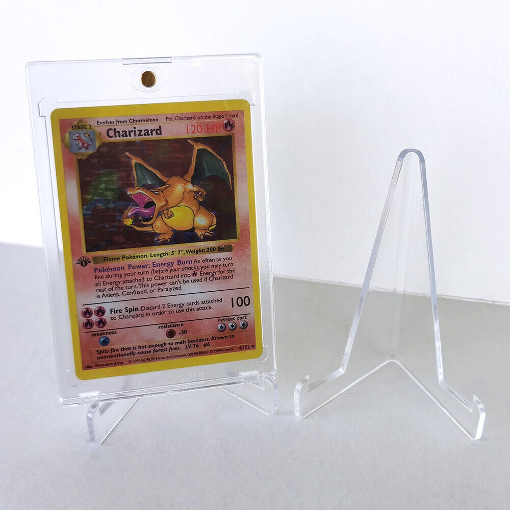 10-50PCS Clear Acrylic Trading Card Stands for Coins Sports Cards Display Holder