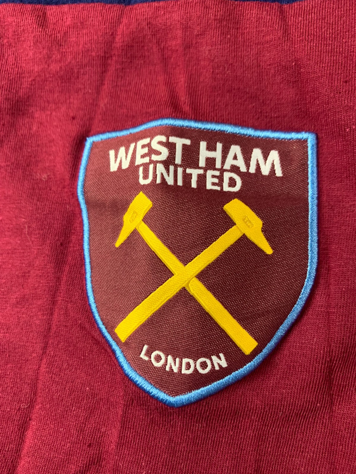 WEST HAM UNITED FOOTBALL SOCCER SHIRT JERSEY FAN TEE OFFICIAL PRODUCT SIZE S