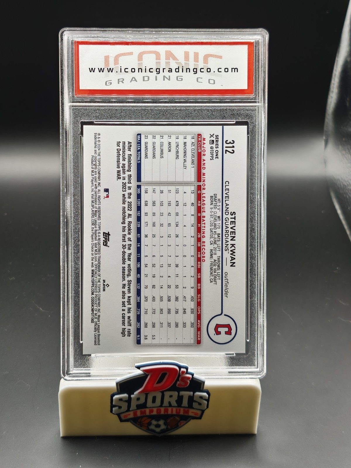 2024 Topps Series 1 – Steven Kwan #312 582 Montgomery Club