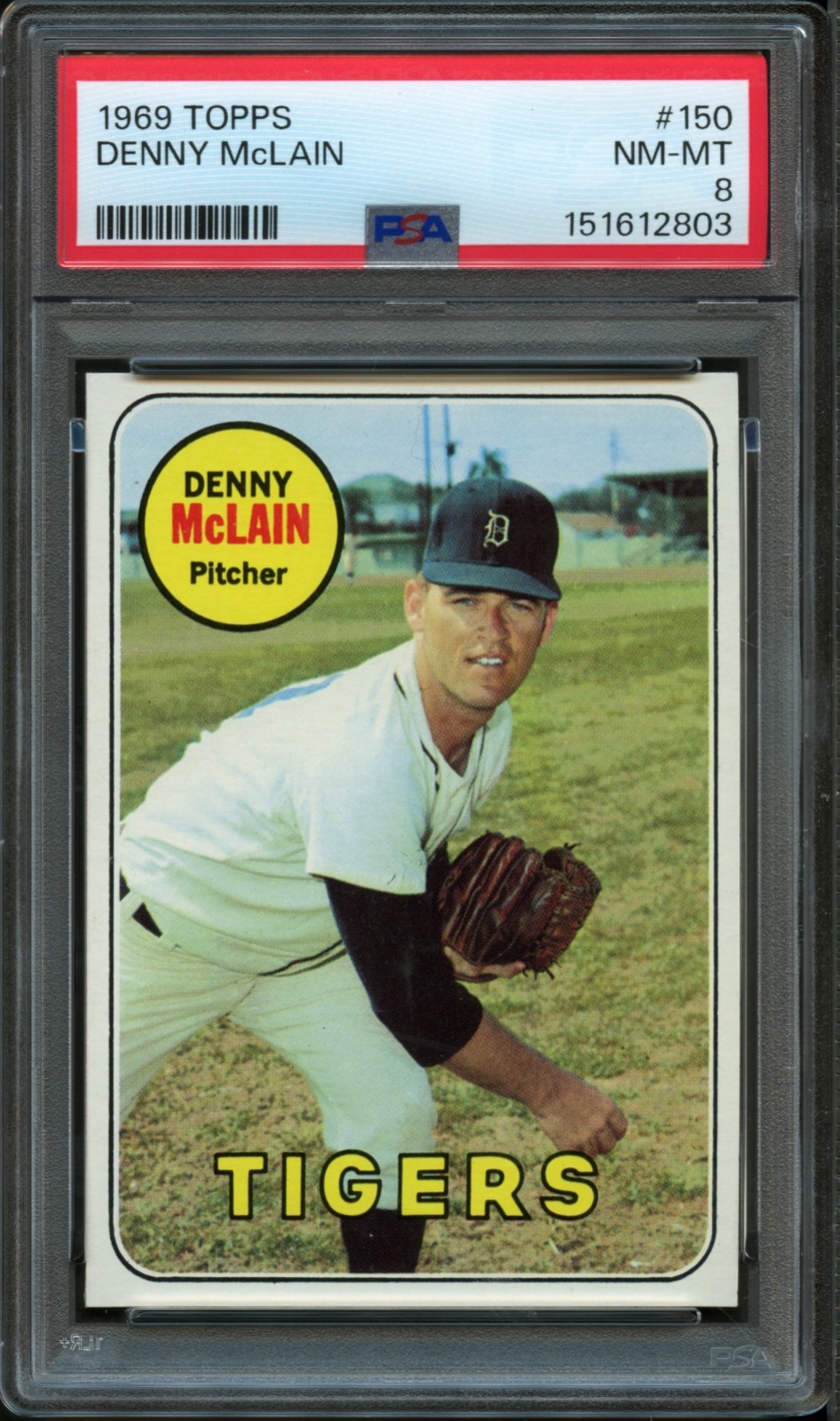 1969 Topps #150 Denny McLain PSA 8