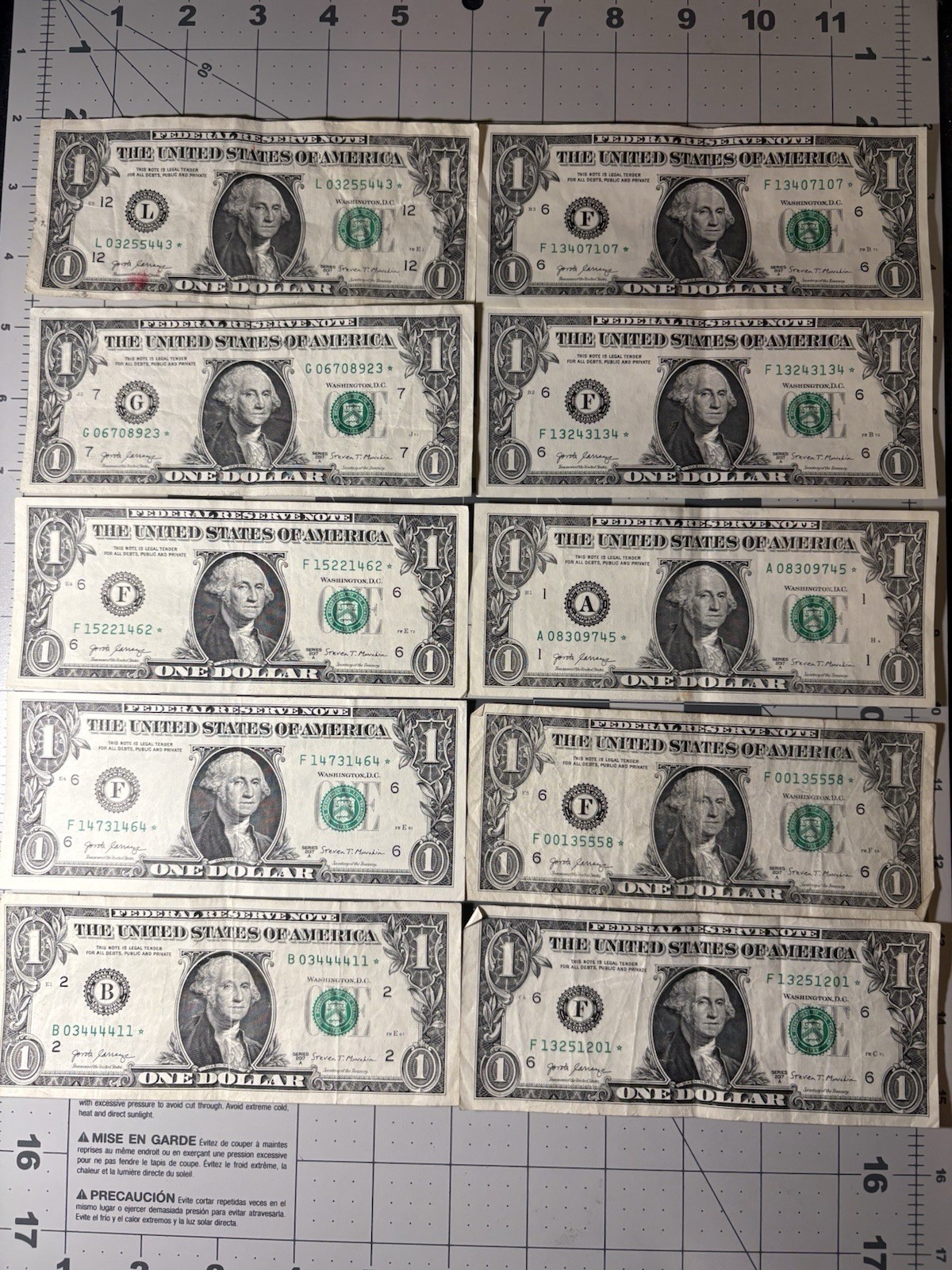 *Star Notes* Federal Reserve One Dollar Notes $1 Circulated, You Pick!