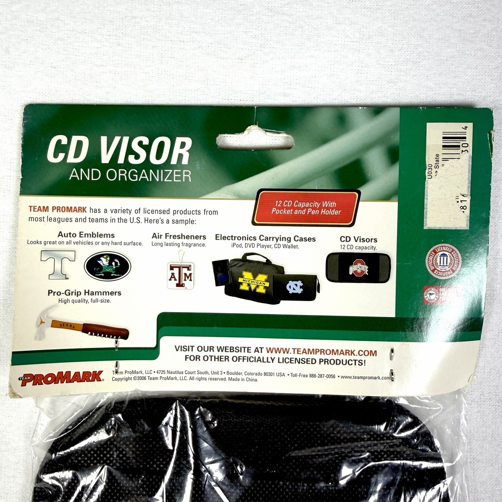LSU Tigers CD Car Visor Organizer Promark 12 CD Capacity Compact Disc Licensed