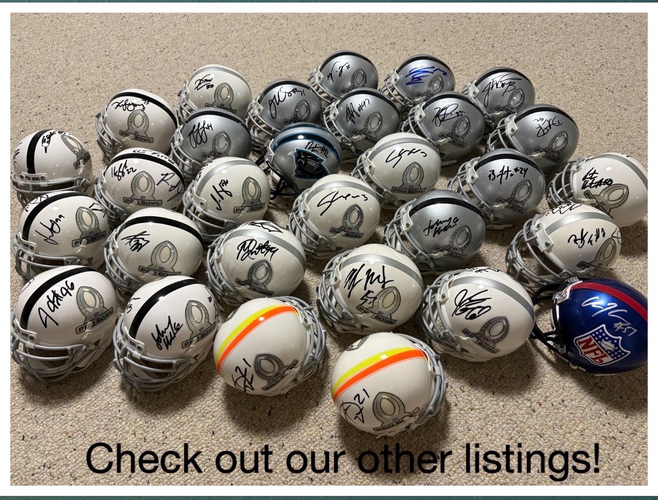 OFFICIAL WILSON NFL AFC NFC LEATHER GAME FOOTBALL BALL WITH 4 UNKNOWN AUTOGRAPHS