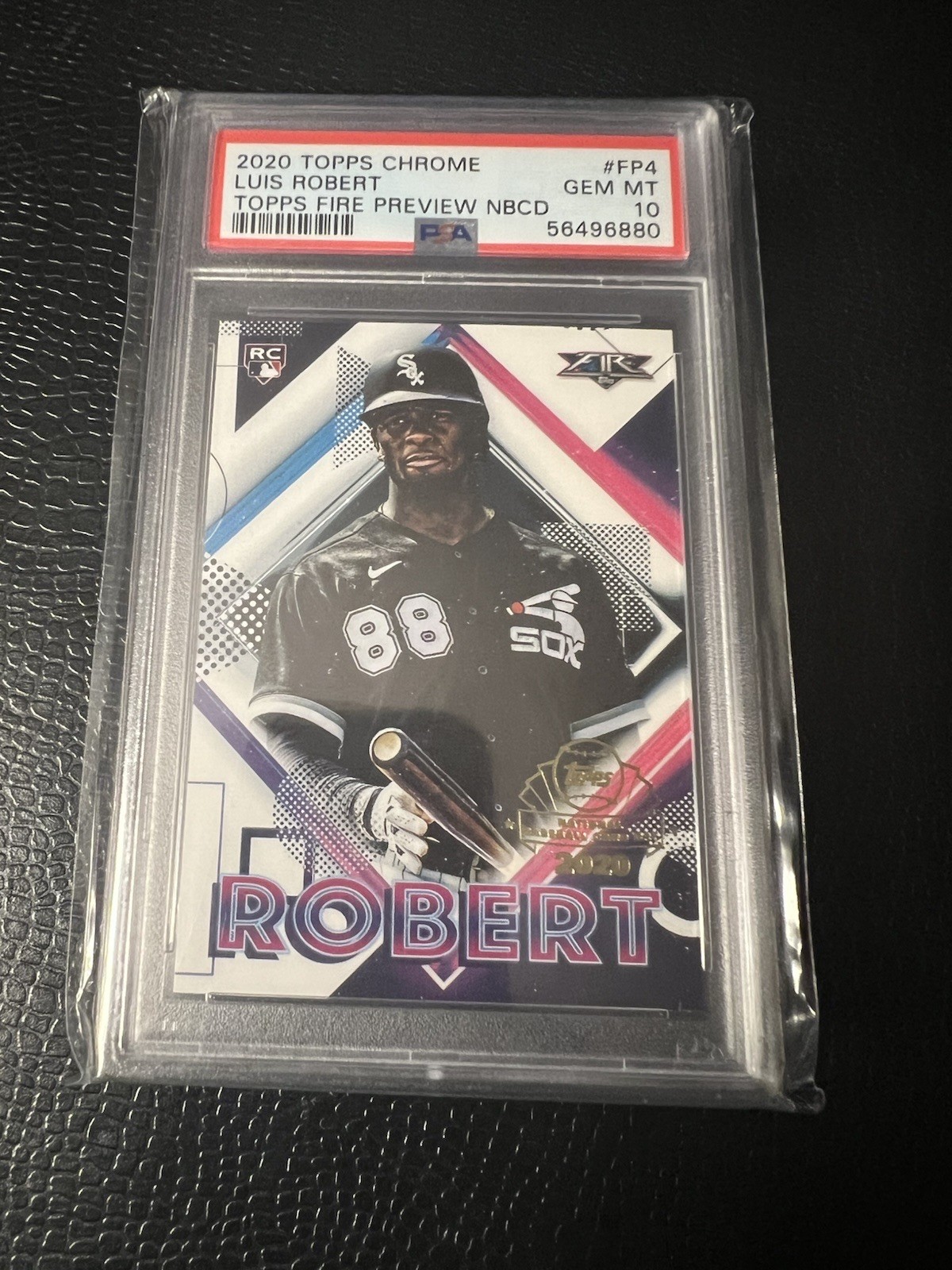 2020 Topps Chrome Fire Preview NBCD LUIS ROBERT,JR. #FP4 PSA 10 Rookie Card Mets