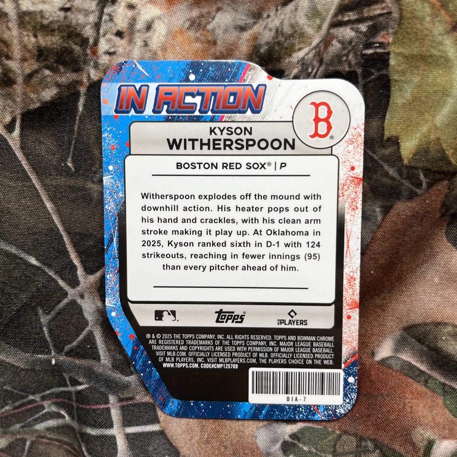 2025 Bowman Draft – Bowman in Action Kyson Witherspoon #BIA-7 Mini-Diamond/150